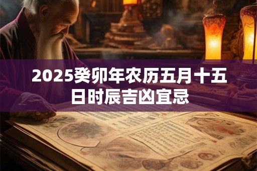 2026癸卯年农历五月十五日时辰吉凶宜忌