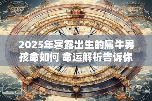 2025年寒露出生的属牛男孩命如何 命运解析告诉你