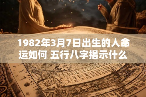 1982年3月7日出生的人命运如何 五行八字揭示什么