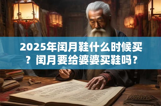2025年闰月鞋什么时候买？闰月要给婆婆买鞋吗？