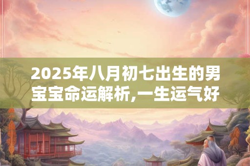 2025年八月初七出生的男宝宝命运解析,一生运气好不好