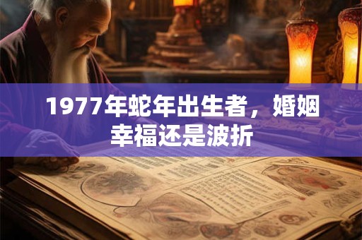 1977年蛇年出生者，婚姻幸福还是波折