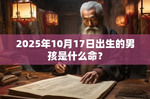 2025年10月17日出生的男孩是什么命？