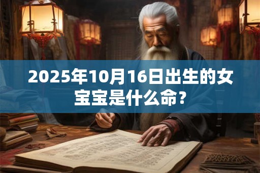 2025年10月16日出生的女宝宝是什么命？