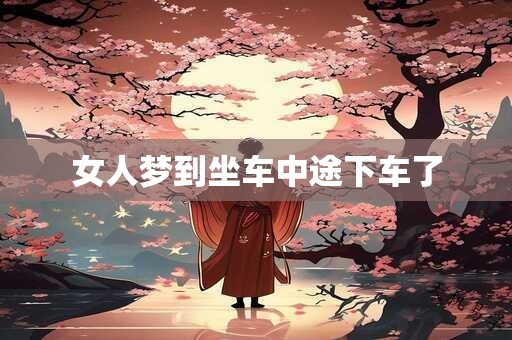 女人梦到坐车中途下车了