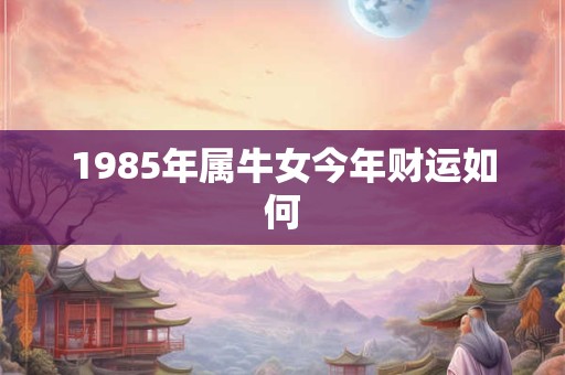 1985年属牛女今年财运如何