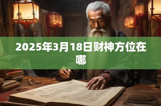 2026年3月18日财神方位在哪 2026年3月18日财神方位在哪
