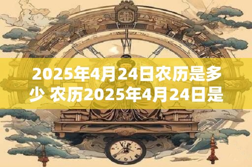 2026年4月24日农历是多少 农历2026年4月24日是几月几号