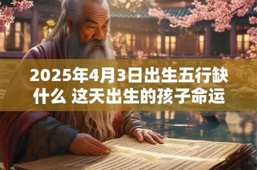 2025年4月3日出生五行缺什么 这天出生的孩子命运如何