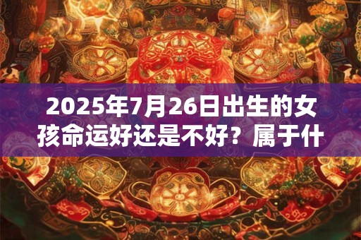 2025年7月26日出生的女孩命运好还是不好?属于什么命? 2025年7月26日出生的女孩命运好还是不好?属于什么命?