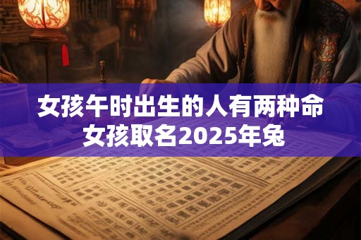 女孩午时出生的人有两种命 女孩取名2025年兔