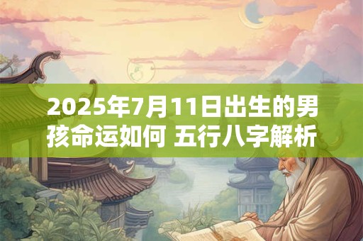 2025年7月11日出生的男孩命运如何 五行八字解析