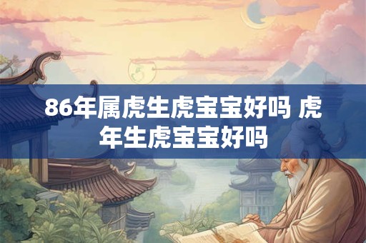 86年属虎生虎宝宝好吗 虎年生虎宝宝好吗