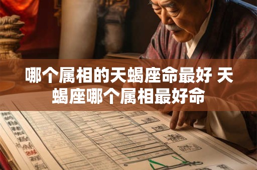 哪个属相的天蝎座命最好 天蝎座哪个属相最好命