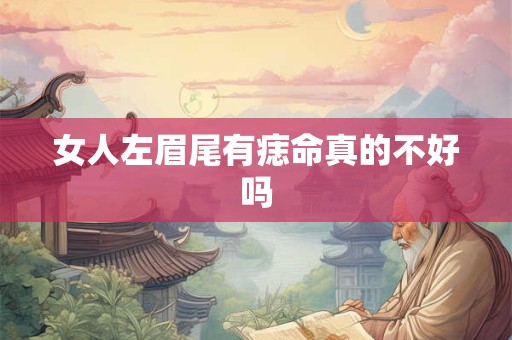 女人左眉尾有痣命真的不好吗