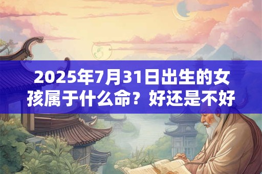 2026年7月31日出生的女孩属于什么命？好还是不好？