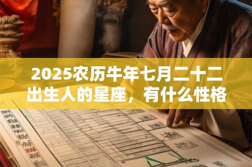 2025农历牛年七月二十二出生人的星座，有什么性格特点？