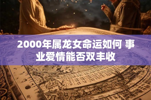 2000年属龙女命运如何 事业爱情能否双丰收