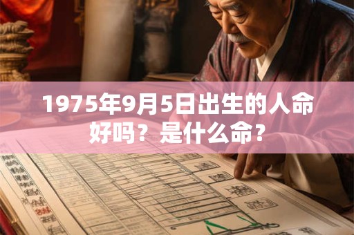 1975年9月5日出生的人命好吗？是什么命？