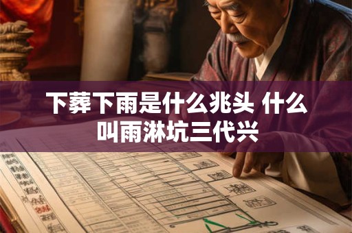 下葬下雨是什么兆头 什么叫雨淋坑三代兴
