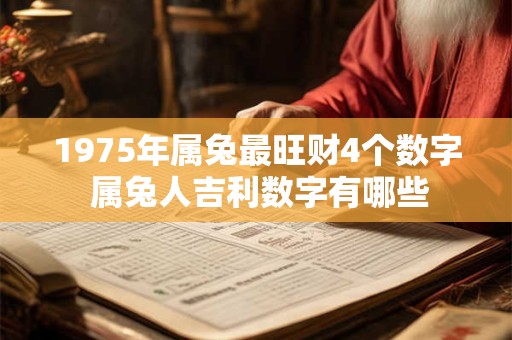 1975年属兔最旺财4个数字 属兔人吉利数字有哪些