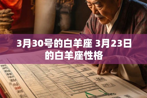 3月30号的白羊座 3月23日的白羊座性格