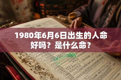 1980年6月6日出生的人命好吗？是什么命？