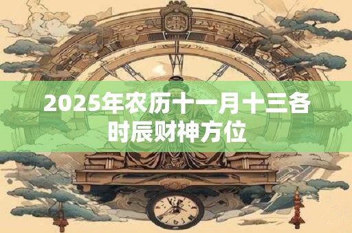 2025年农历十一月十三各时辰财神方位