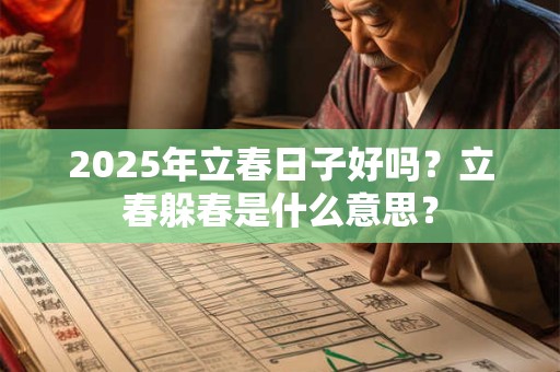 2025年立春日子好吗？立春躲春是什么意思？