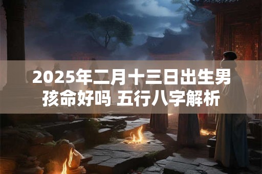 2025年二月十三日出生男孩命好吗 五行八字解析