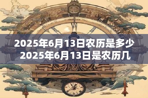 2025年6月13日农历是多少 2025年6月13日是农历几月几号
