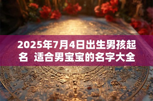 2025年7月4日出生男孩起名  适合男宝宝的名字大全