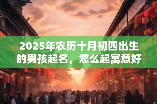 2025年农历十月初四出生的男孩起名，怎么起寓意好的好名字？