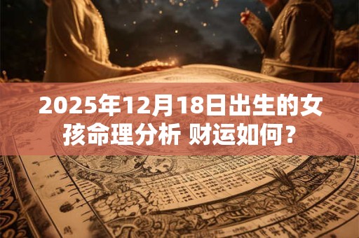 2025年12月18日出生的女孩命理分析 财运如何？