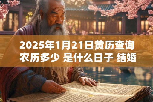 2025年1月21日黄历查询 农历多少 是什么日子 结婚吉时