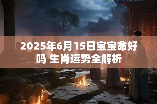 2025年6月15日宝宝命好吗 生肖运势全解析