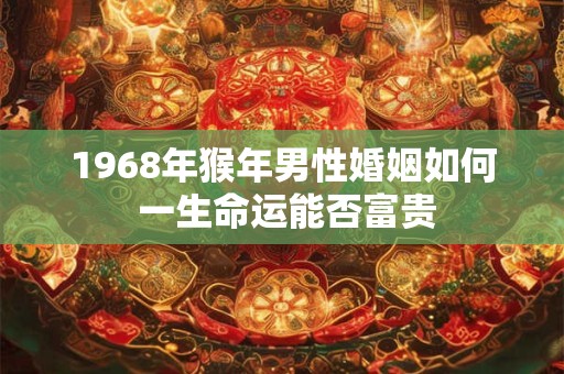 1968年猴年男性婚姻如何 一生命运能否富贵