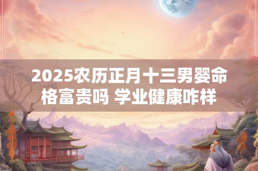 2025农历正月十三男婴命格富贵吗 学业健康咋样