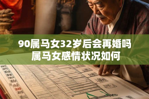 90属马女32岁后会再婚吗 属马女感情状况如何