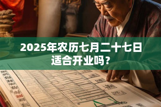 2025年农历七月二十七日适合开业吗？