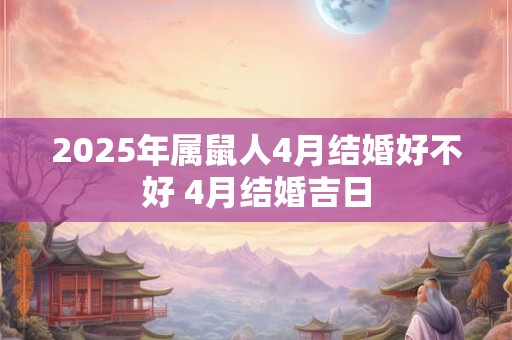 2025年属鼠人4月结婚好不好 4月结婚吉日