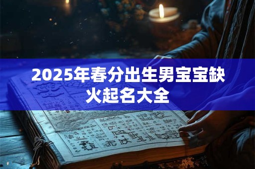2025年春分出生男宝宝缺火起名大全