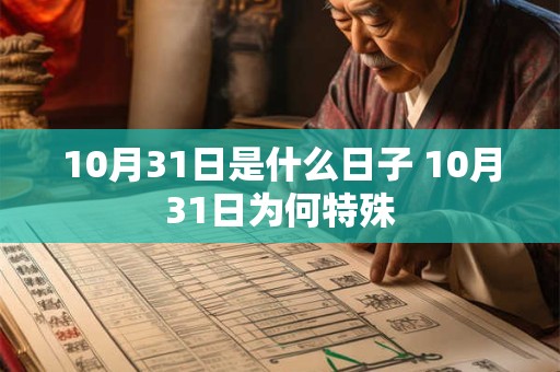10月31日是什么日子 10月31日为何特殊