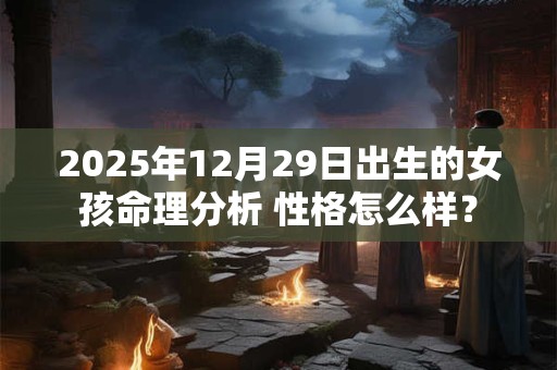 2025年12月29日出生的女孩命理分析 性格怎么样？