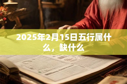 2025年2月15日五行属什么，缺什么