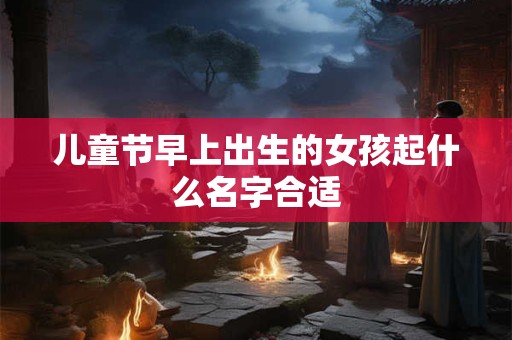 儿童节早上出生的女孩起什么名字合适