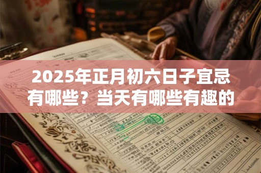 2025年正月初六日子宜忌有哪些？当天有哪些有趣的习俗？
