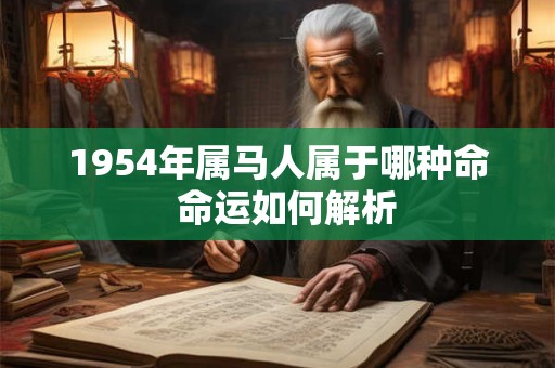 1954年属马人属于哪种命  命运如何解析