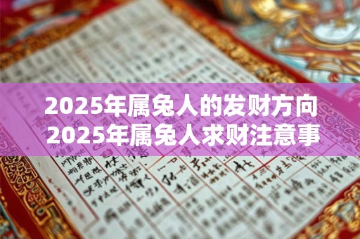2025年属兔人的发财方向 2025年属兔人求财注意事项