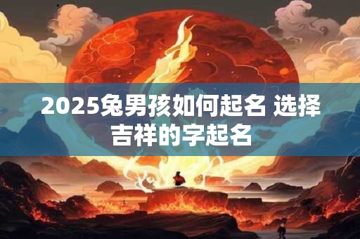 2025兔男孩如何起名 选择吉祥的字起名